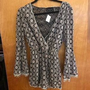 Black & White Detail Romper